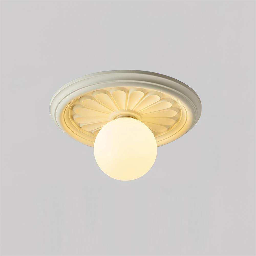 Ceiling Light Acrylic 13.7 in Beige Flush Mount Living Room Bedroom Decorative Fixture | Thomler