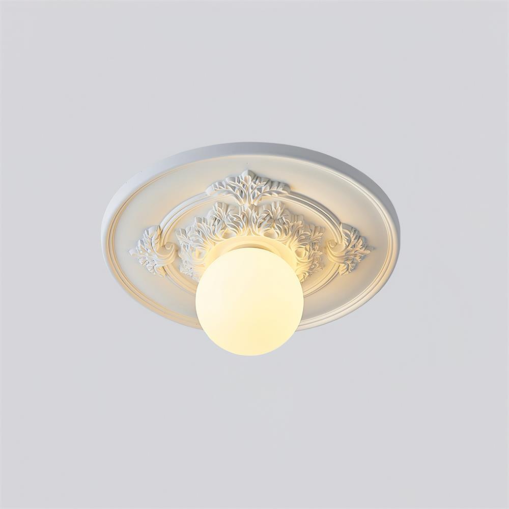 Ceiling Light Acrylic 13.7 in Beige Flush Mount Living Room Bedroom Decorative Fixture | Thomler