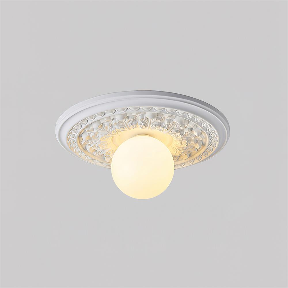Ceiling Light Acrylic 13.7 in Beige Flush Mount Living Room Bedroom Decorative Fixture | Thomler