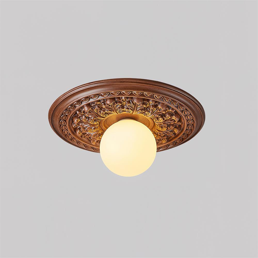 Ceiling Light Acrylic 13.7 in Beige Flush Mount Living Room Bedroom Decorative Fixture | Thomler