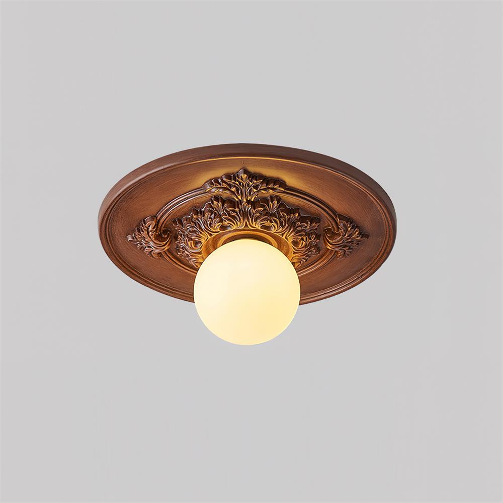 Ceiling Light Acrylic 13.7 in Beige Flush Mount Living Room Bedroom Decorative Fixture | Thomler