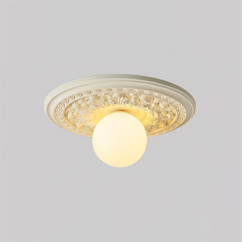 Ceiling Light Acrylic 13.7 in Beige Flush Mount Living Room Bedroom Decorative Fixture | Thomler