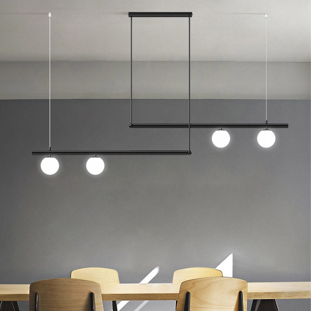 Pendant Light Metal 47.2 in Adjustable Linear Dining Room Kitchen Island Modern Ceiling Lamp | Thomler