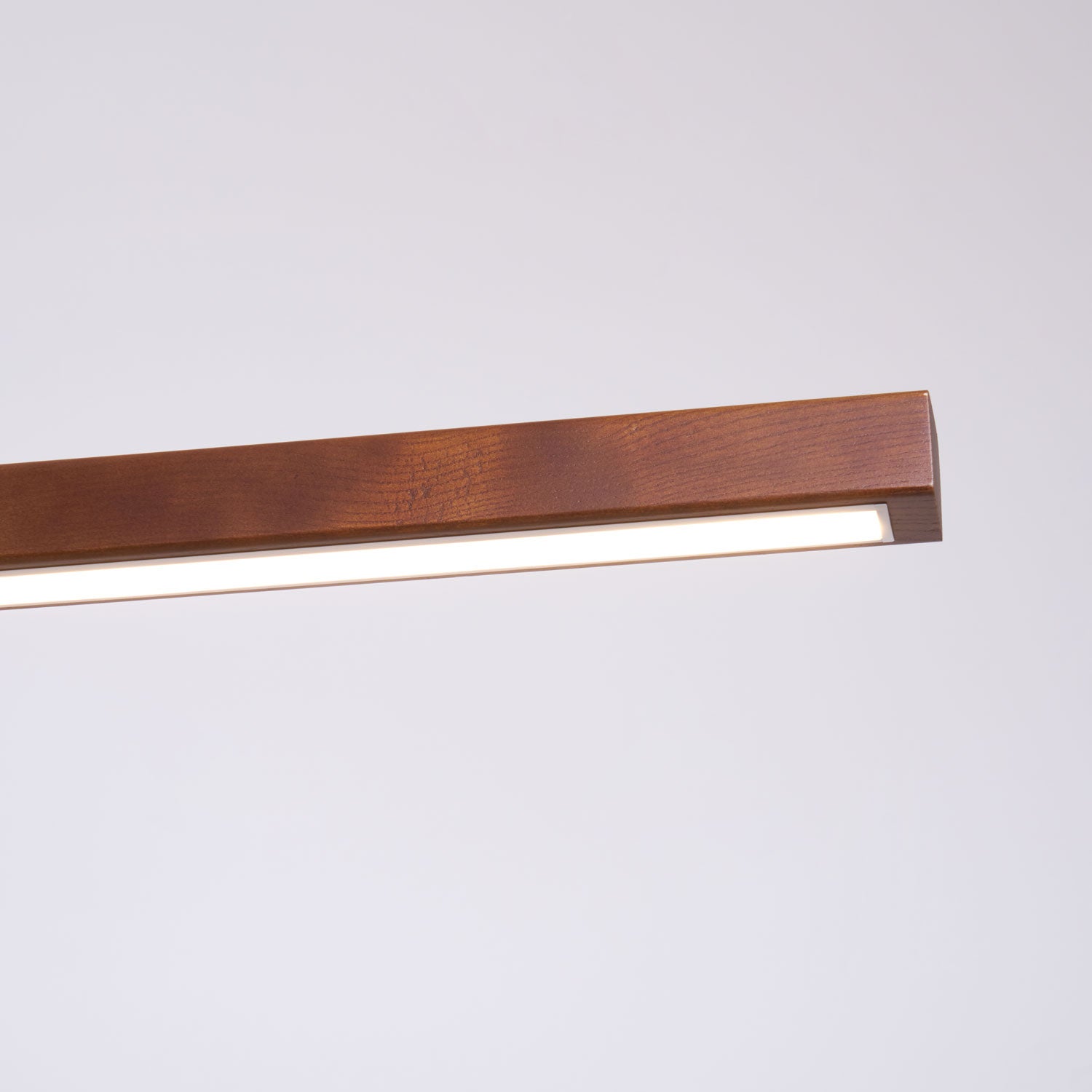 Pendant Light Wood Linear Integrated LED Natural Dining Table Kitchen Island Hanging Ceiling Lamp Japandi Scandinavian | Thomler