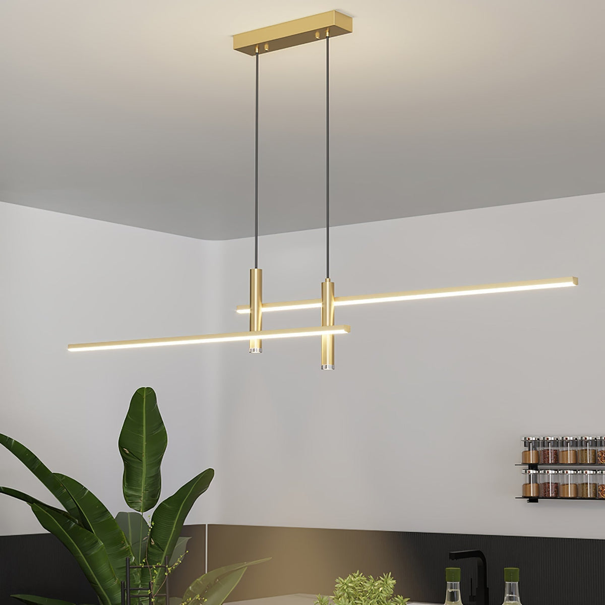 Industrial Bar Spotlight Fixture for Dining & Kitchen Islands | Adjustable Hanging Track Luminaire | Thomler