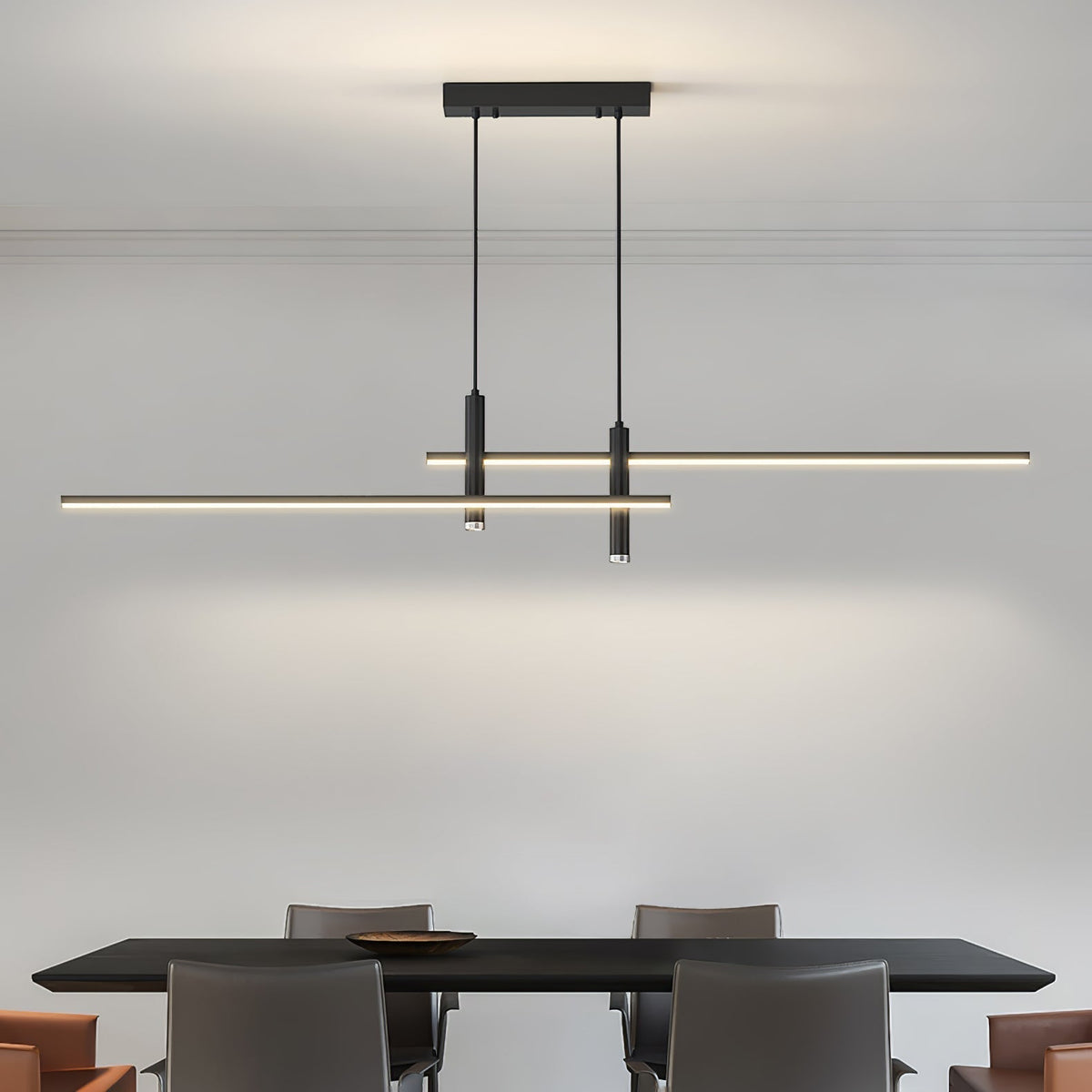 Industrial Bar Spotlight Fixture for Dining & Kitchen Islands | Adjustable Hanging Track Luminaire | Thomler