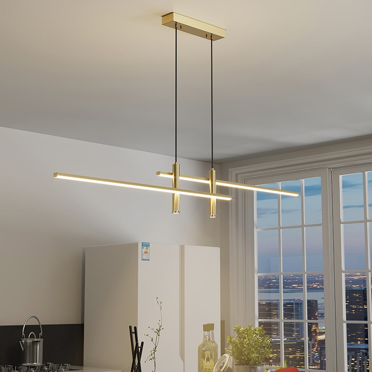 Industrial Bar Spotlight Fixture for Dining & Kitchen Islands | Adjustable Hanging Track Luminaire | Thomler