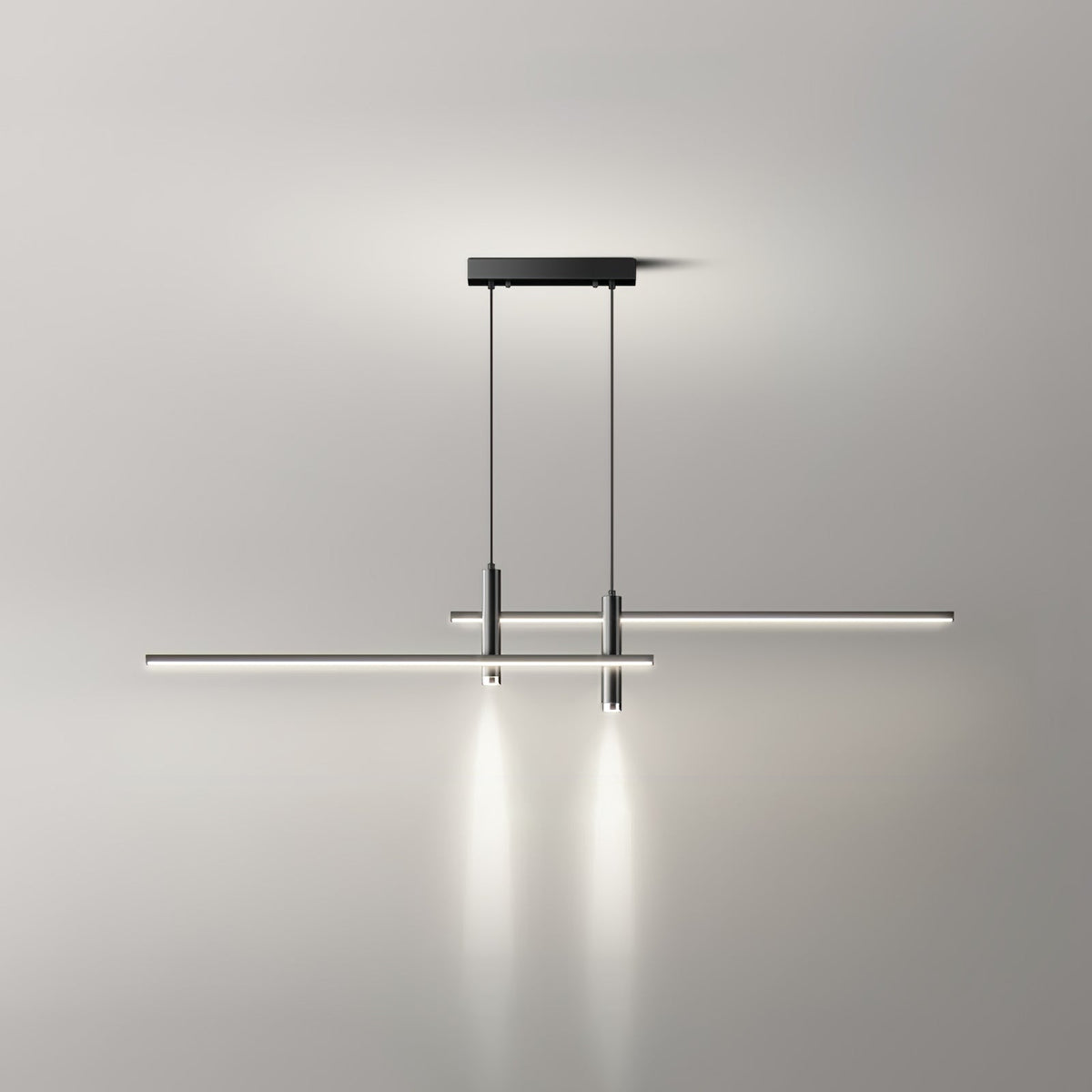 Industrial Bar Spotlight Fixture for Dining & Kitchen Islands | Adjustable Hanging Track Luminaire | Thomler