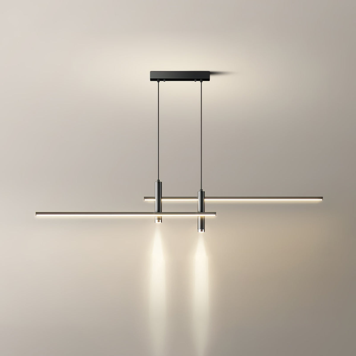 Industrial Bar Spotlight Fixture for Dining & Kitchen Islands | Adjustable Hanging Track Luminaire | Thomler