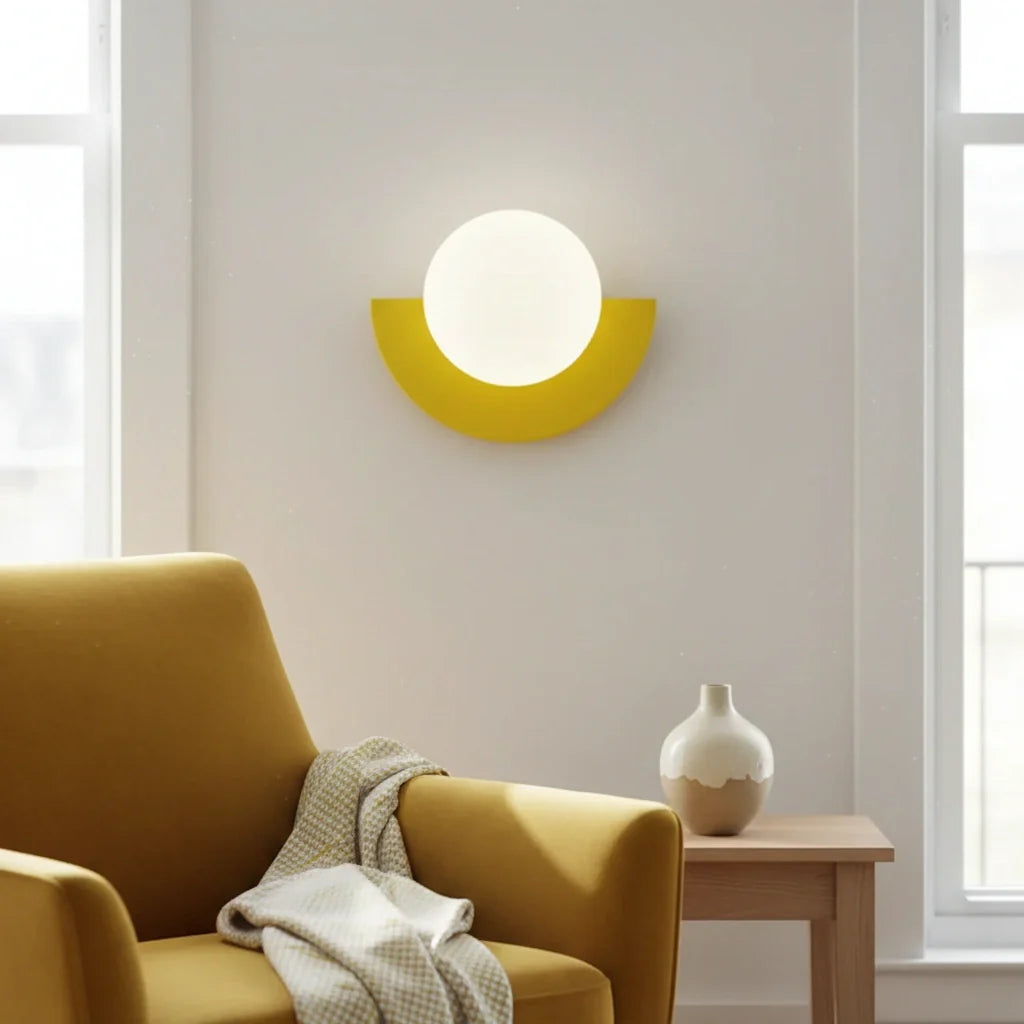Wall Lamp Metal Glass 10 in Colorful LED Bedroom Living Room Decorative Lighting | Thomler