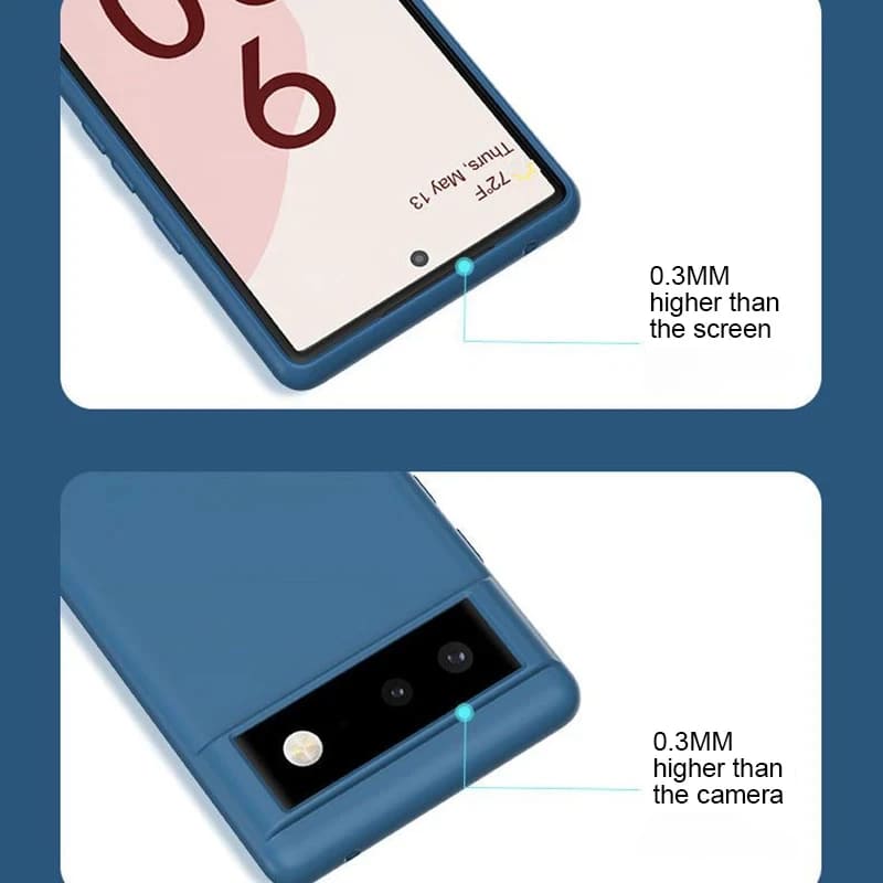 Soft-Touch Phone Case for Google Pixel – Anti-Fingerprint Silicone Cover with Raised Edges & Wireless Charging – Precise Fit for Pixel | Thomler