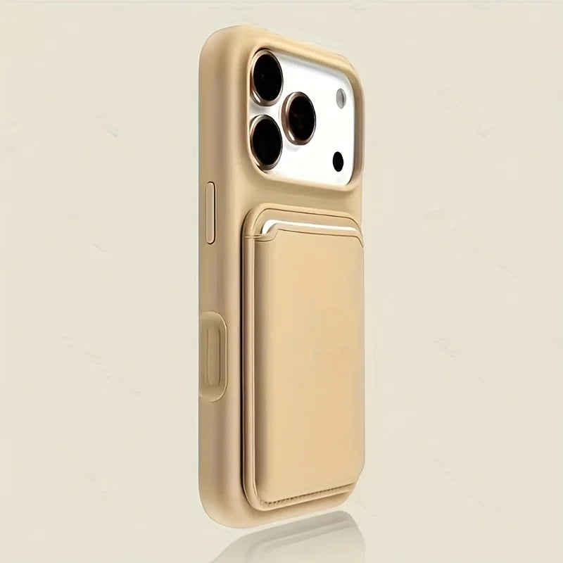 Magnetic Card Holder Phone Case for iPhone – Soft-Touch Silicone with Detachable Wallet Pocket & Drop Protection | Thomler