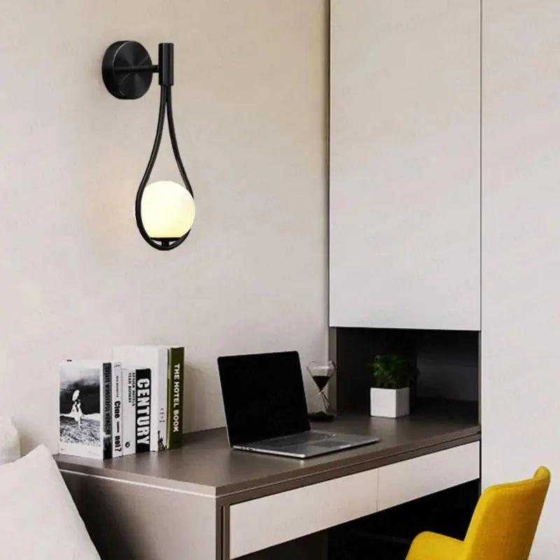 Metal Wall Sconce Light with Minimalist Linear Design for Bedroom, Living Room & Hallway – Modern Scandinavian Style Fixture in Black, Gold | Thomler