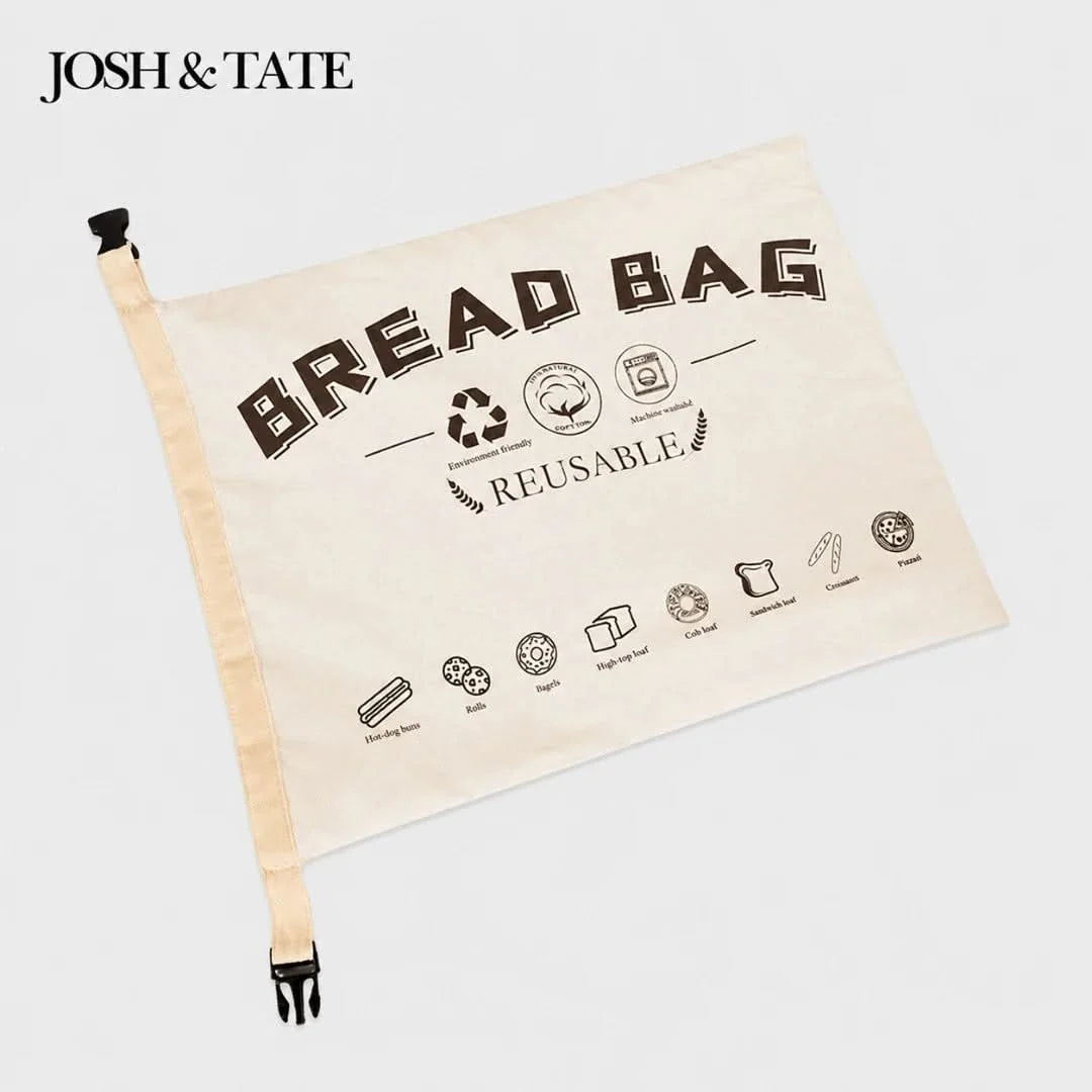 Washable Cotton Keeper for Homemade & Bakery Loaves – Clip-Seal Storage Pouch for Counter & Pantry | Thomler