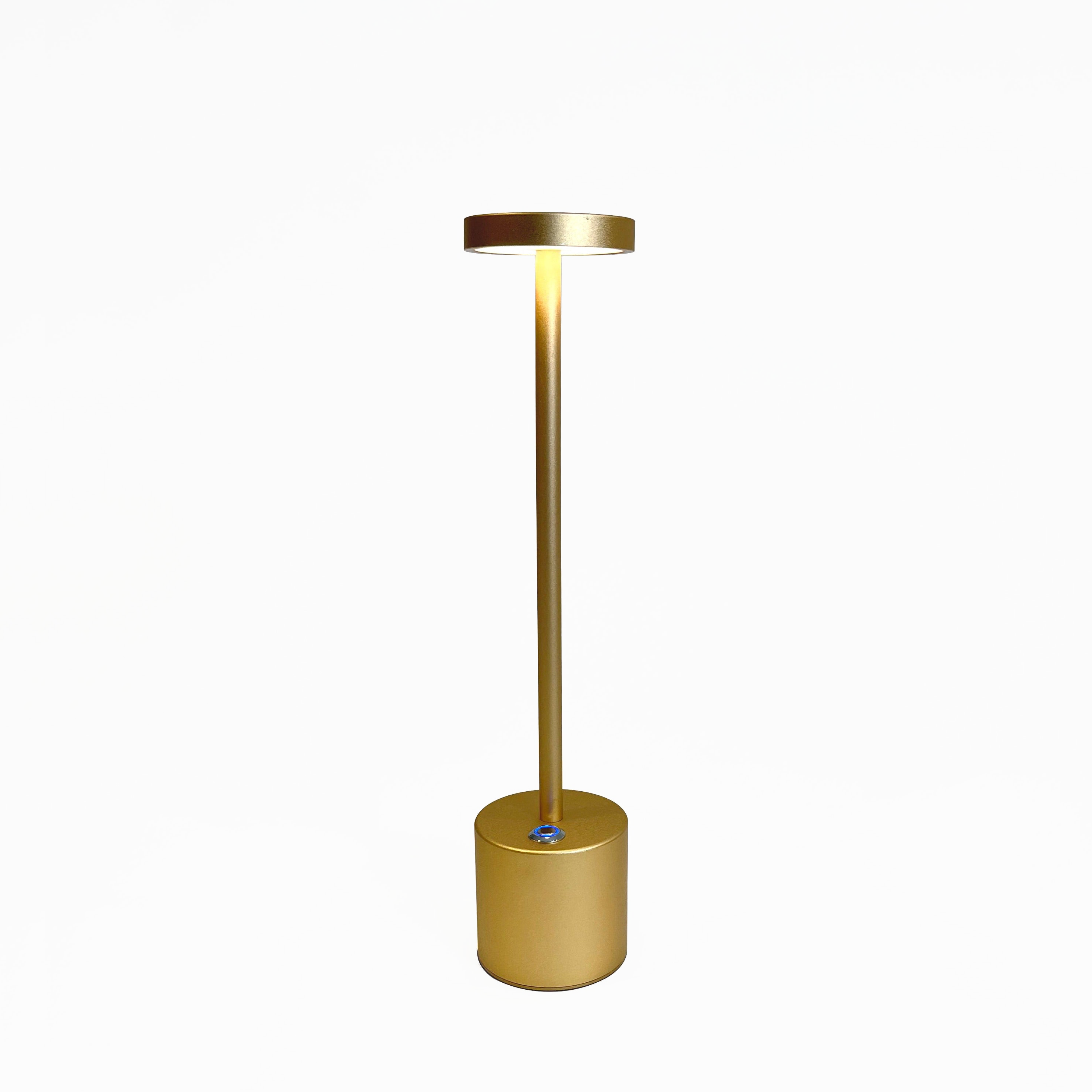 Table Lamp Aluminium 34.0 cm Gold Wireless Rechargeable Patio Bedroom Dimmable LED Indoor Outdoor Lighting | Thomler