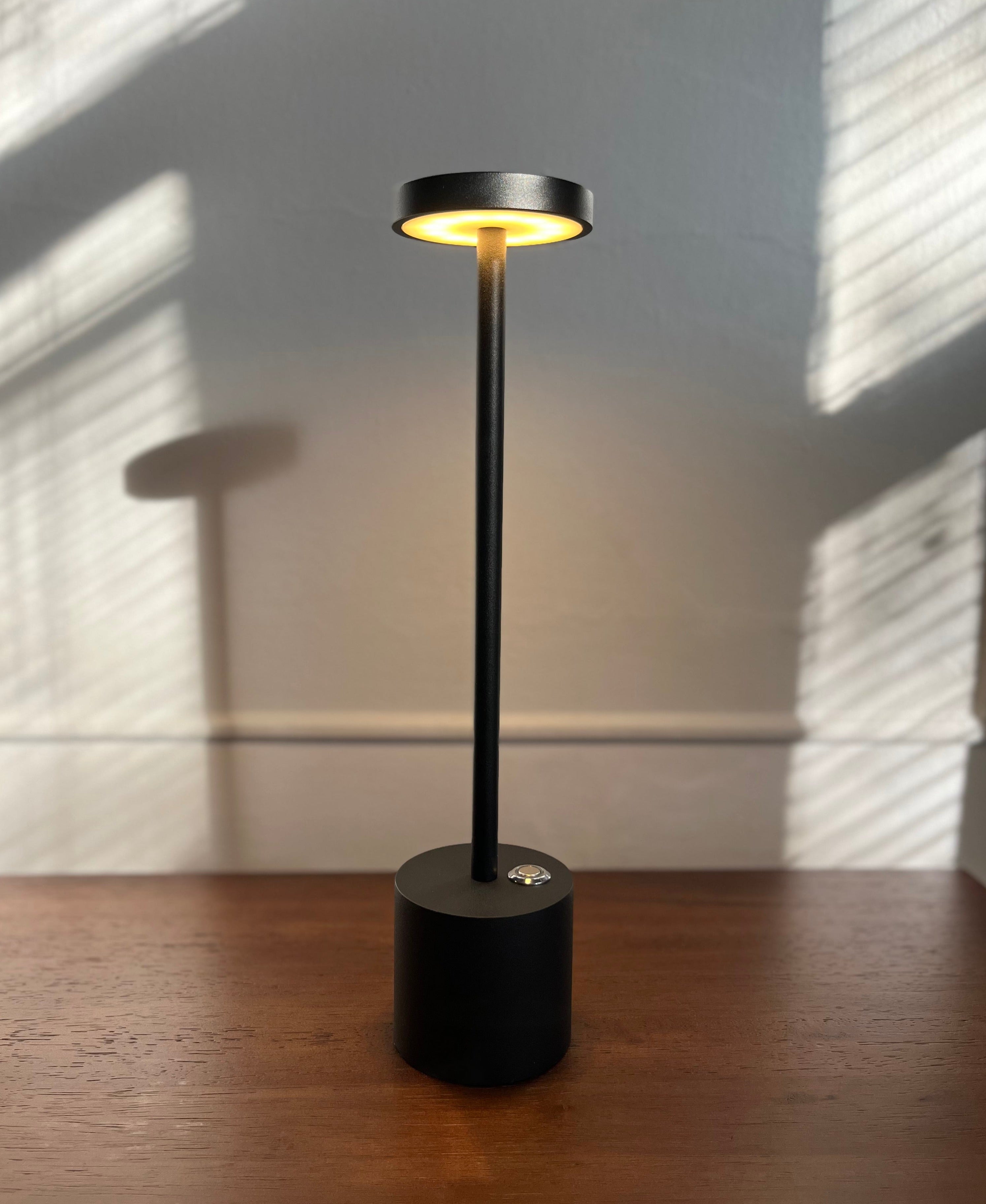 Table Lamp Aluminium 34.0 cm Gold Wireless Rechargeable Patio Bedroom Dimmable LED Indoor Outdoor Lighting | Thomler