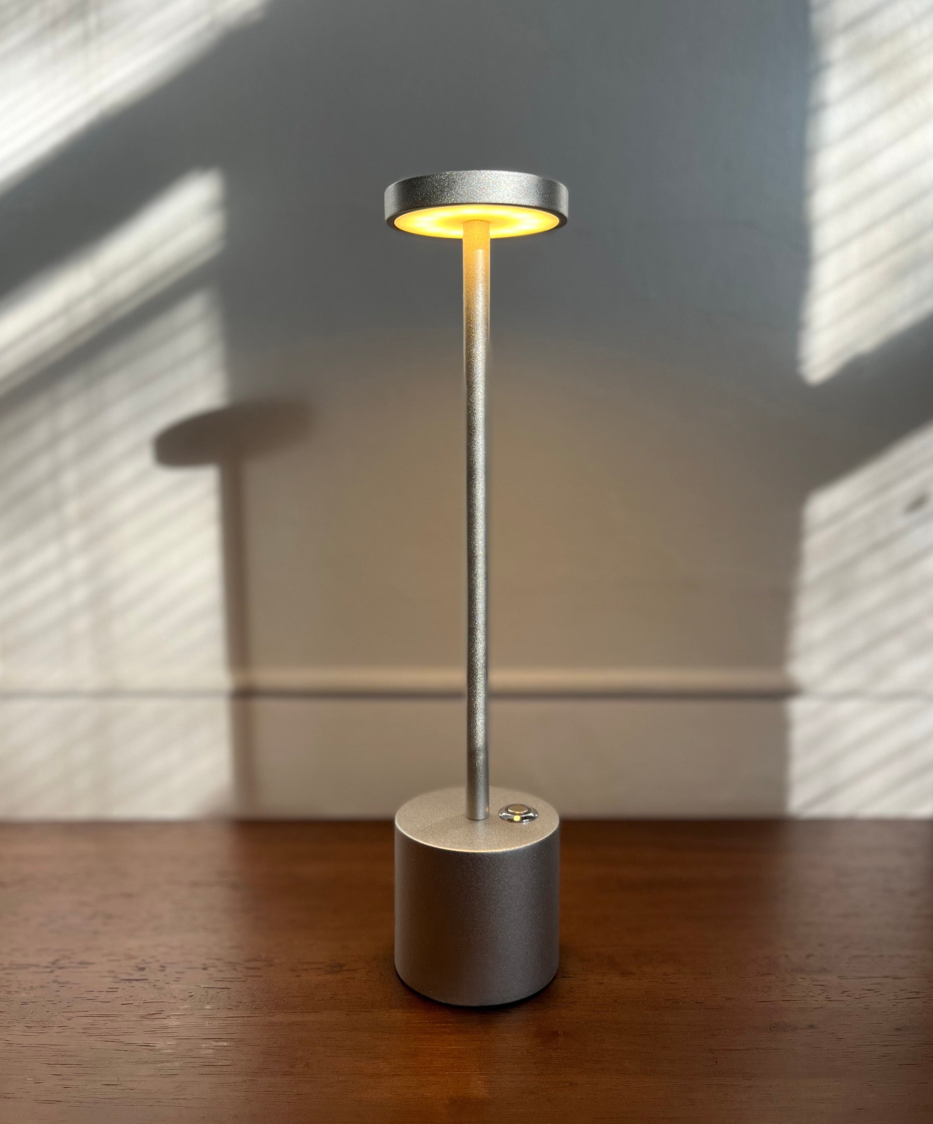 Table Lamp Aluminium 34.0 cm Gold Wireless Rechargeable Patio Bedroom Dimmable LED Indoor Outdoor Lighting | Thomler