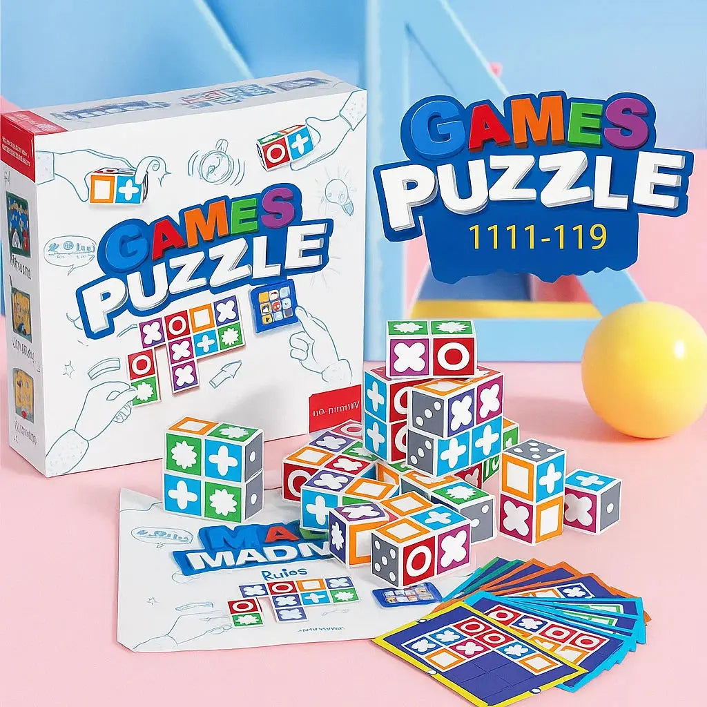 Logic Board Game 20.0 cm Pattern Matching Family Fun Educational Brain Teaser Reaction Speed Puzzle For Ages 7 Plus | Thomler