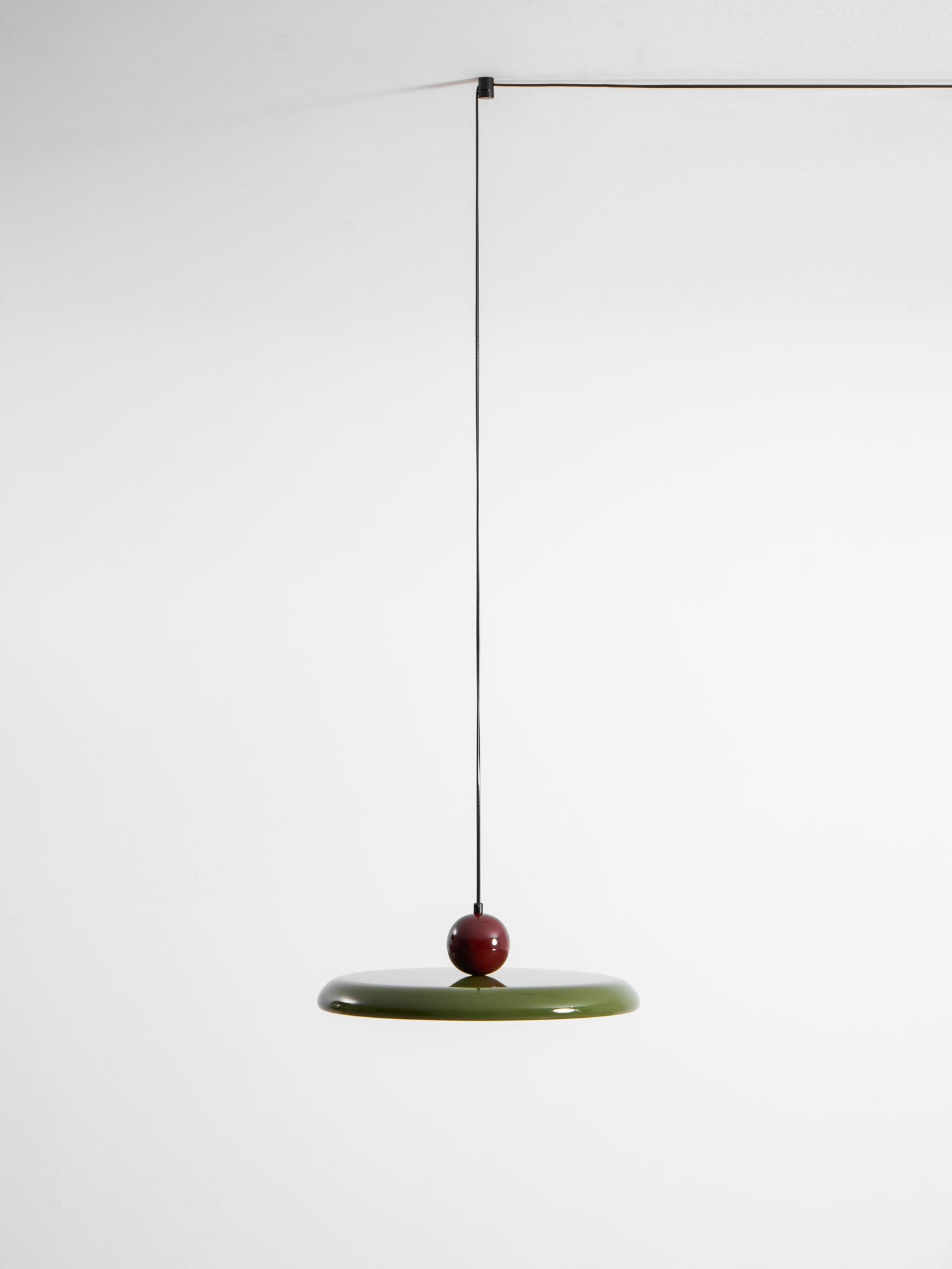 Metal Pendant Ceiling Light 11.8 in Round Disk Warm LED Indoor Dining Room Kitchen Island Hanging Fixture | Thomler
