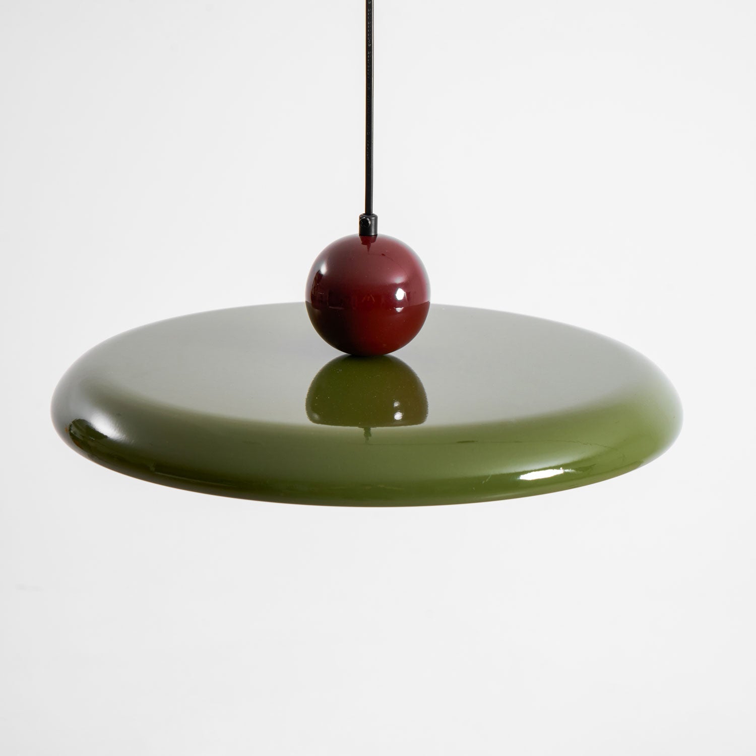 Metal Pendant Ceiling Light 11.8 in Round Disk Warm LED Indoor Dining Room Kitchen Island Hanging Fixture | Thomler