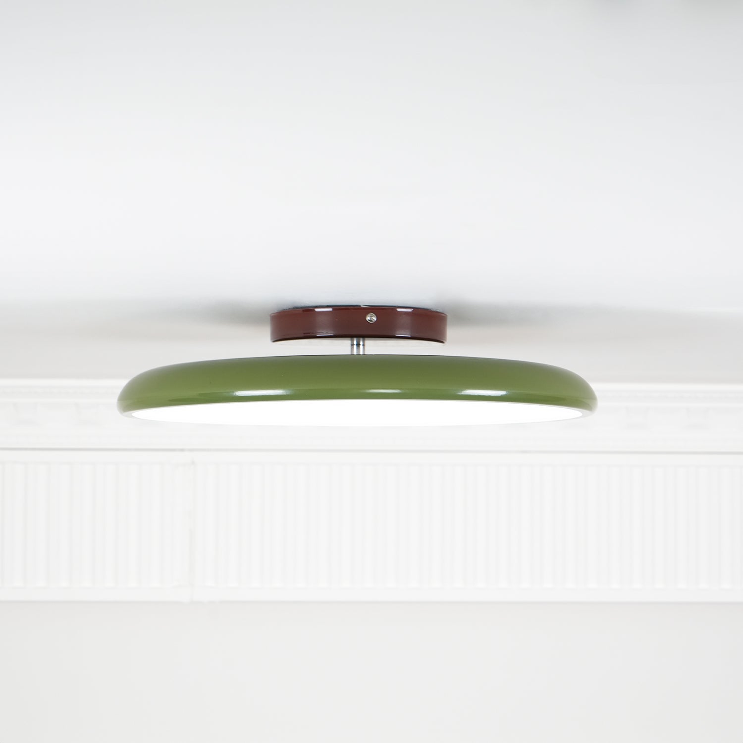 Drift Adjustable LED Ceiling Lamp 11.8 in Soft Ambient Indoor Lighting Beige Green | Thomler