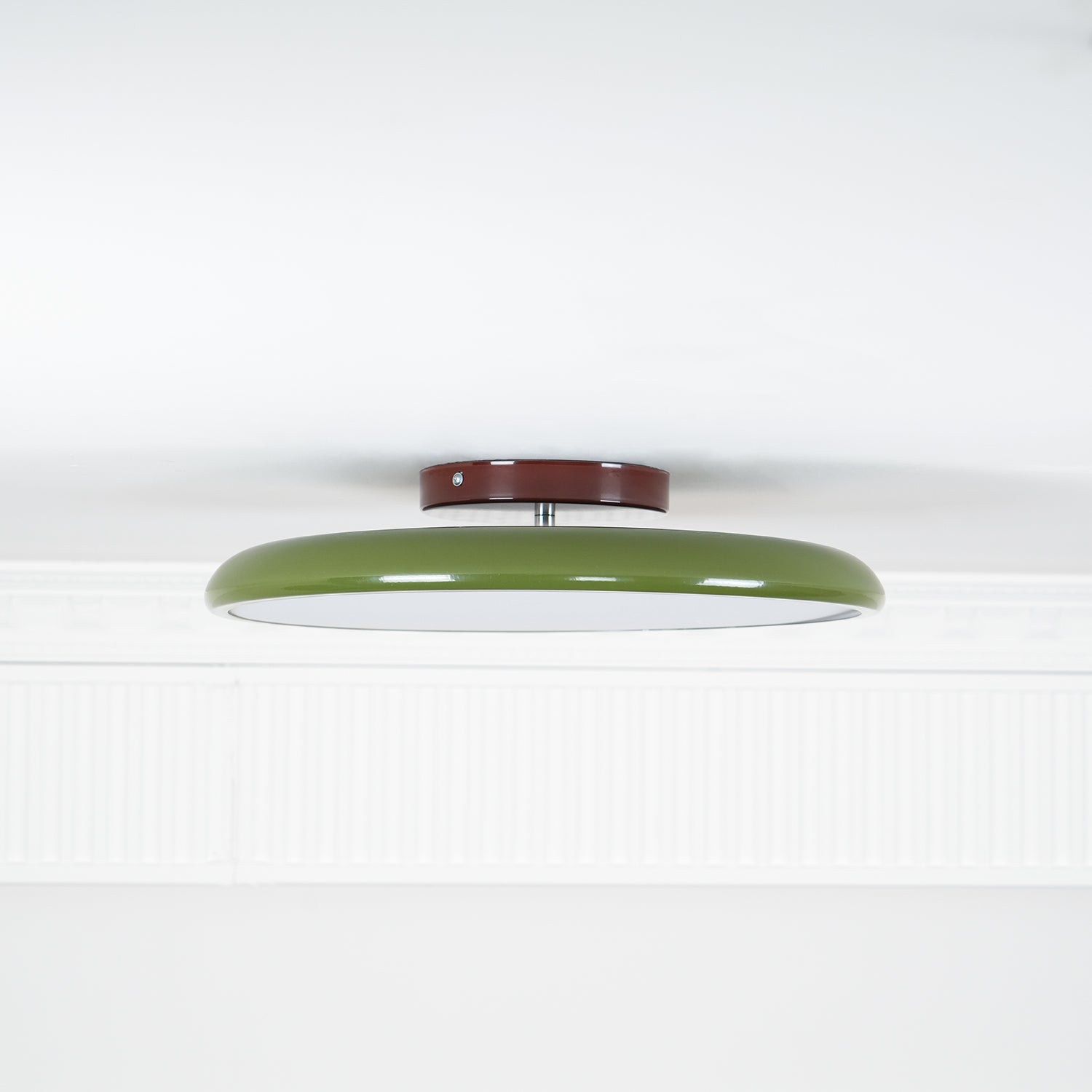 Drift Adjustable LED Ceiling Lamp 11.8 in Soft Ambient Indoor Lighting Beige Green | Thomler