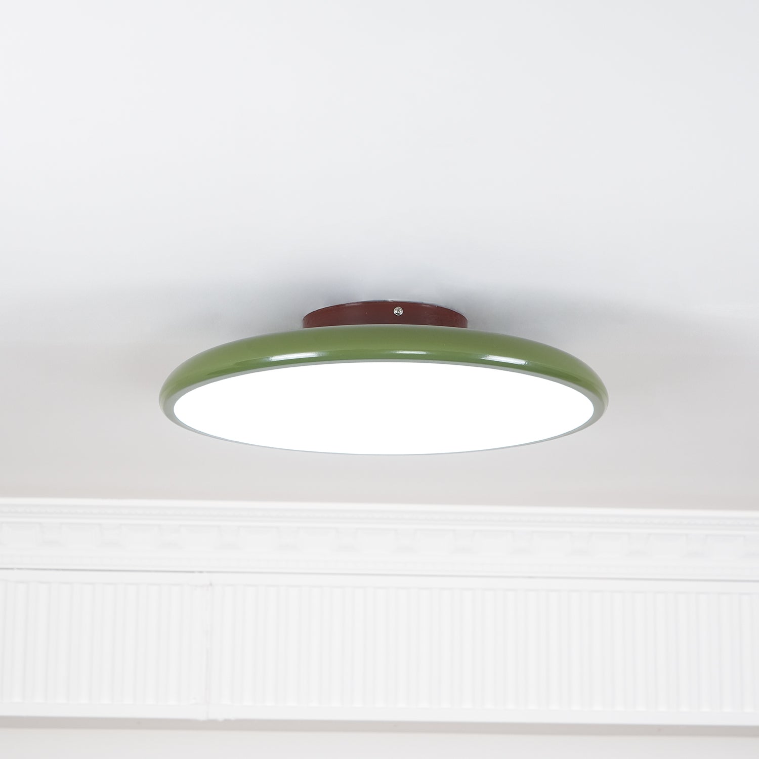 Drift Adjustable LED Ceiling Lamp 11.8 in Soft Ambient Indoor Lighting Beige Green | Thomler