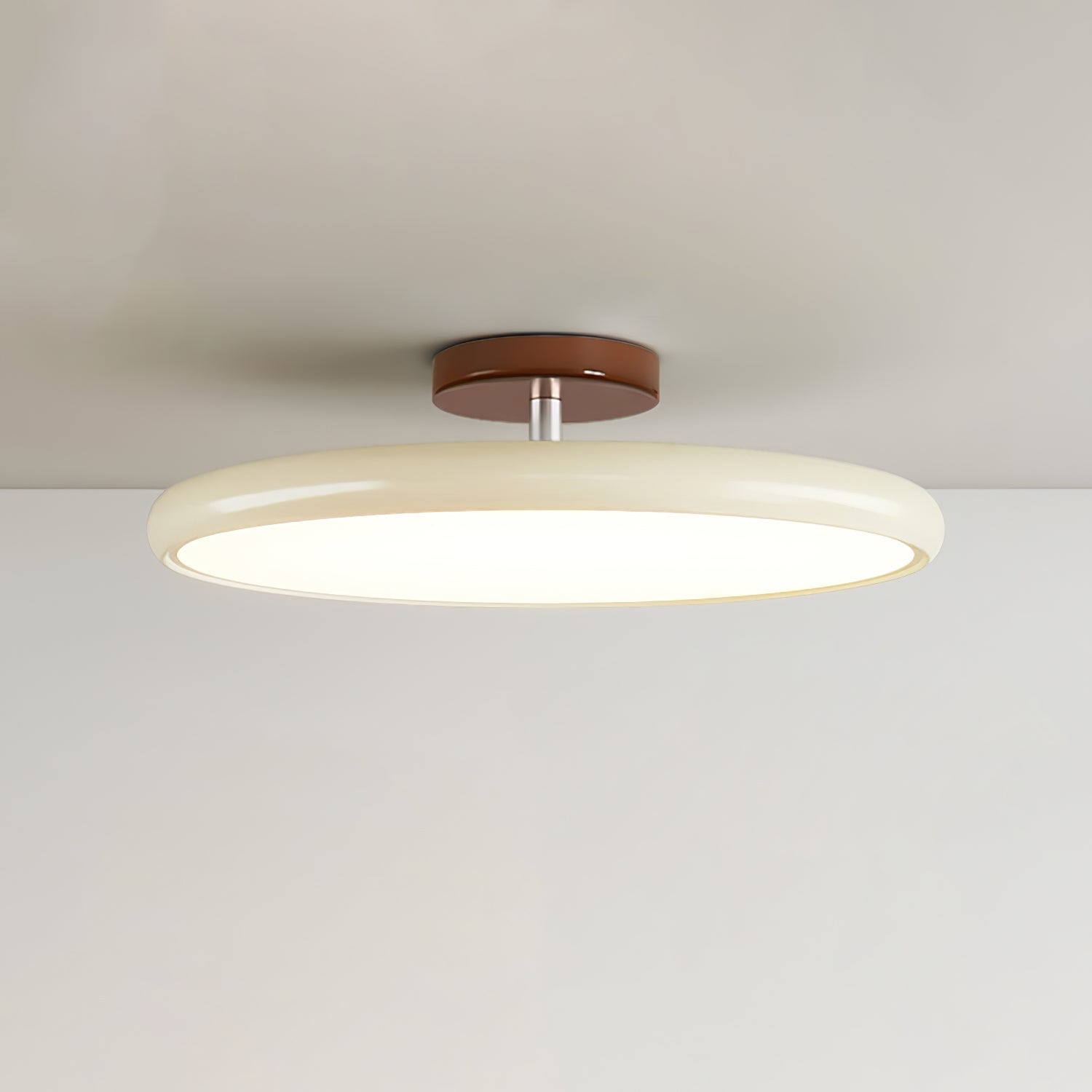 Adjustable Flush Mount LED Ceiling Light with Remote Dimmer for Bedroom Living Room Dining Room | Modern Round Acrylic Fixture Hardwired | Thomler