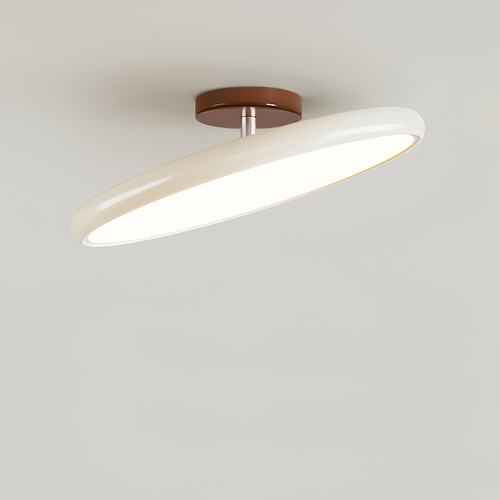 Adjustable Flush Mount LED Ceiling Light with Remote Dimmer for Bedroom Living Room Dining Room | Modern Round Acrylic Fixture Hardwired | Thomler