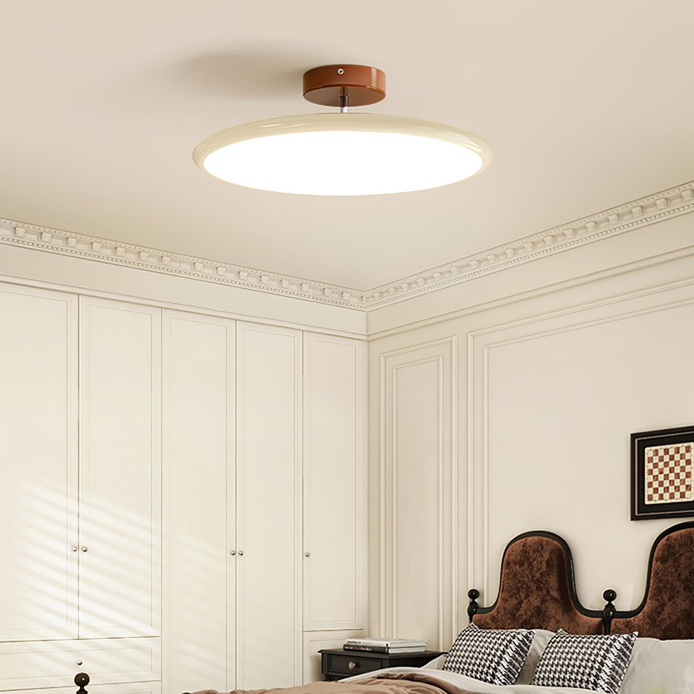 Drift Adjustable LED Ceiling Lamp 11.8 in Soft Ambient Indoor Lighting Beige Green | Thomler