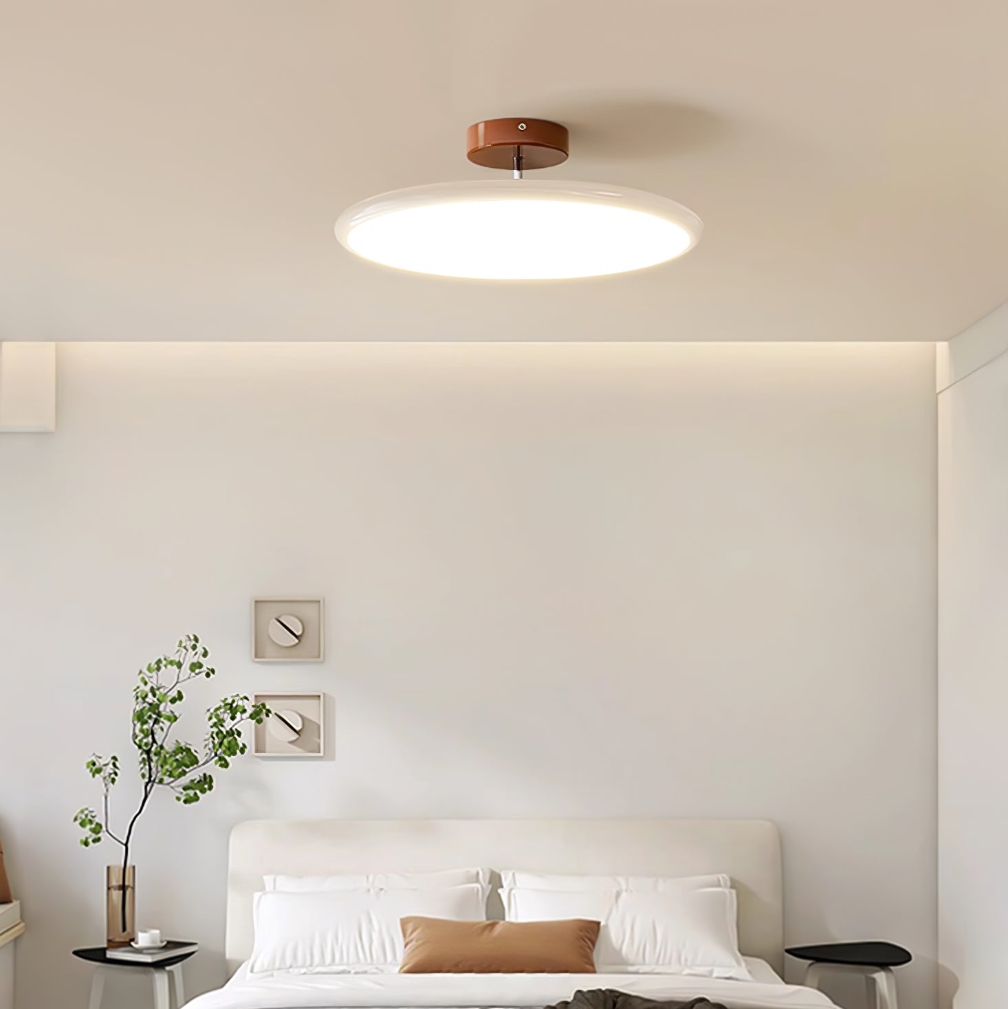Drift Adjustable LED Ceiling Lamp 11.8 in Soft Ambient Indoor Lighting Beige Green | Thomler