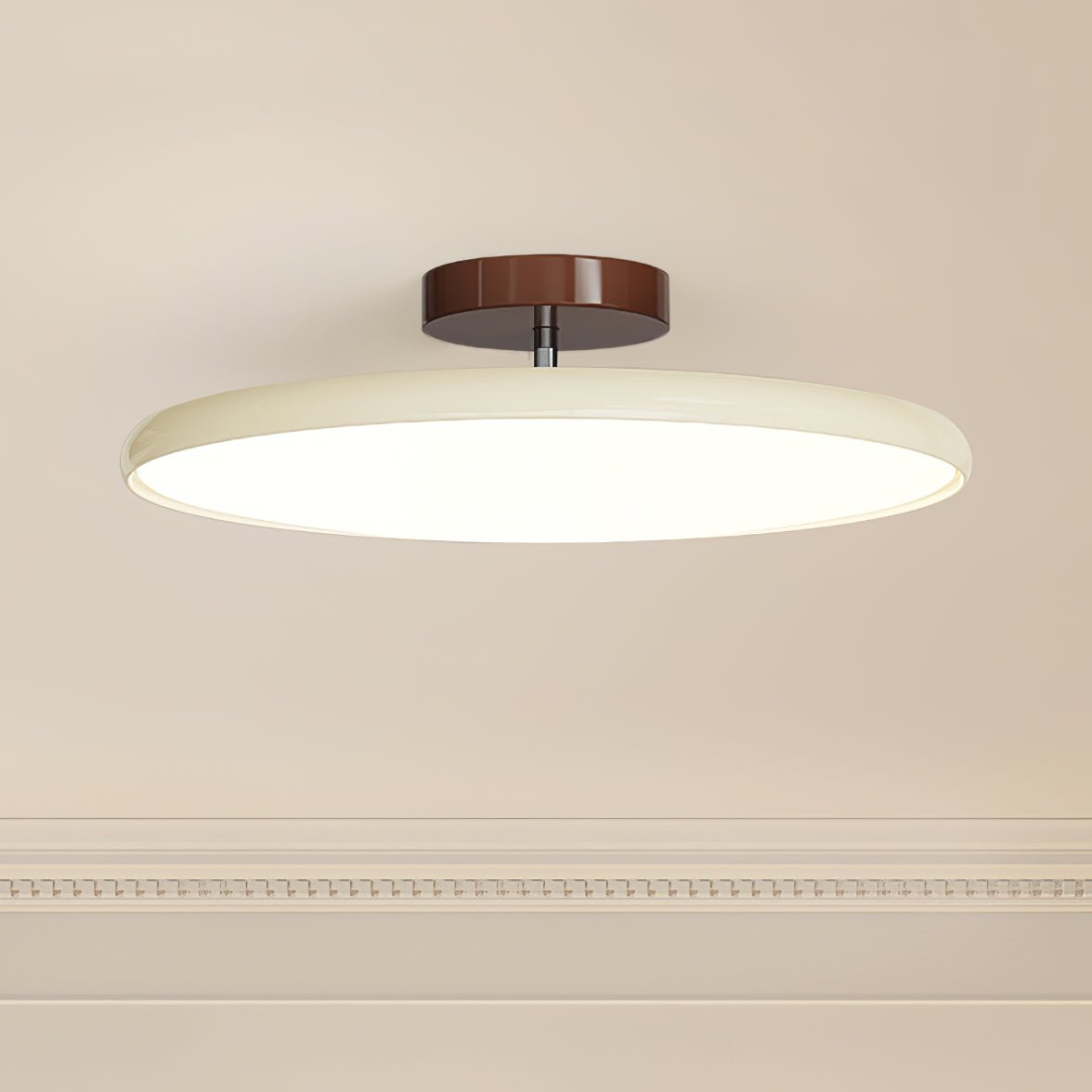 Drift Adjustable LED Ceiling Lamp 11.8 in Soft Ambient Indoor Lighting Beige Green | Thomler