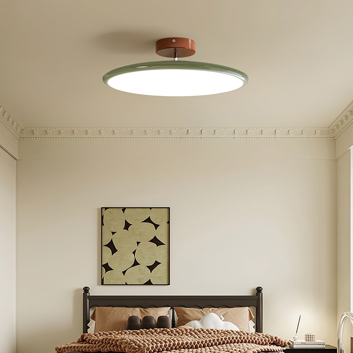 Adjustable Flush Mount LED Ceiling Light with Remote Dimmer for Bedroom Living Room Dining Room | Modern Round Acrylic Fixture Hardwired | Thomler