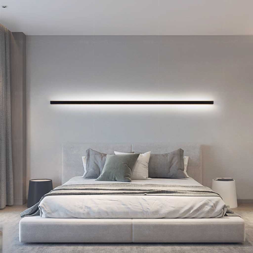 Wall Light Aluminum Linear LED 23.6 in Dimmable Black White Bedroom Living Room Modern Minimalist Bar Sconce | Thomler