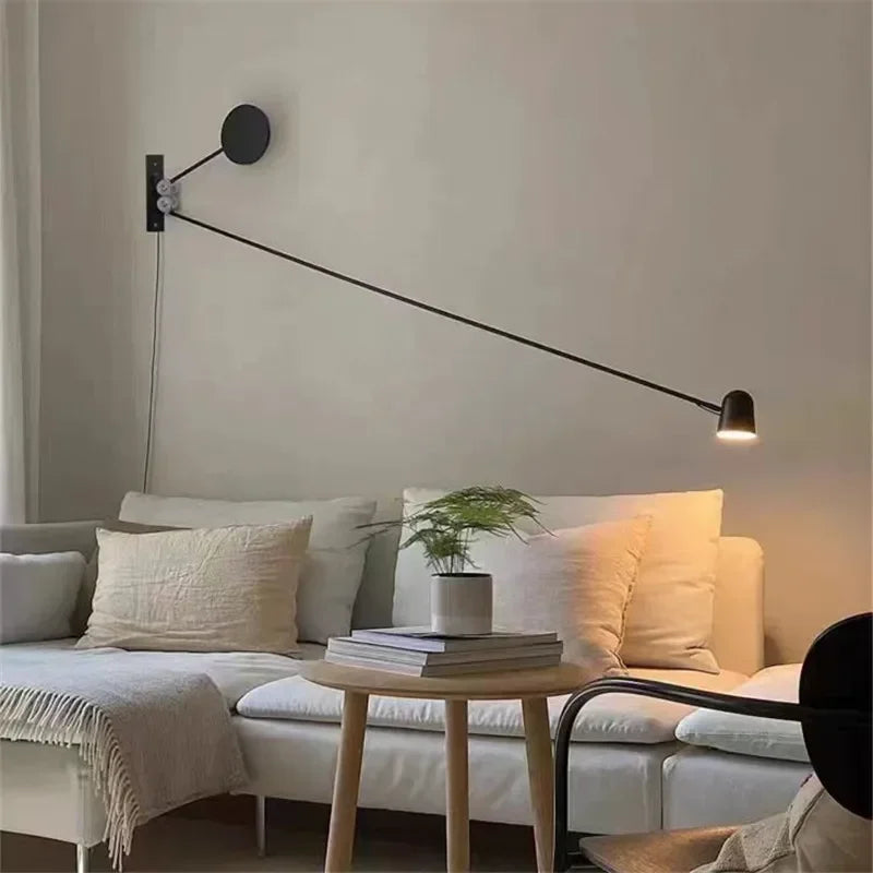Adjustable Wall-Mount Reading Lamp with Swing Arm & 360° Shade – Metal Directional Task Light for Bedroom, Office & Living Room | Thomler