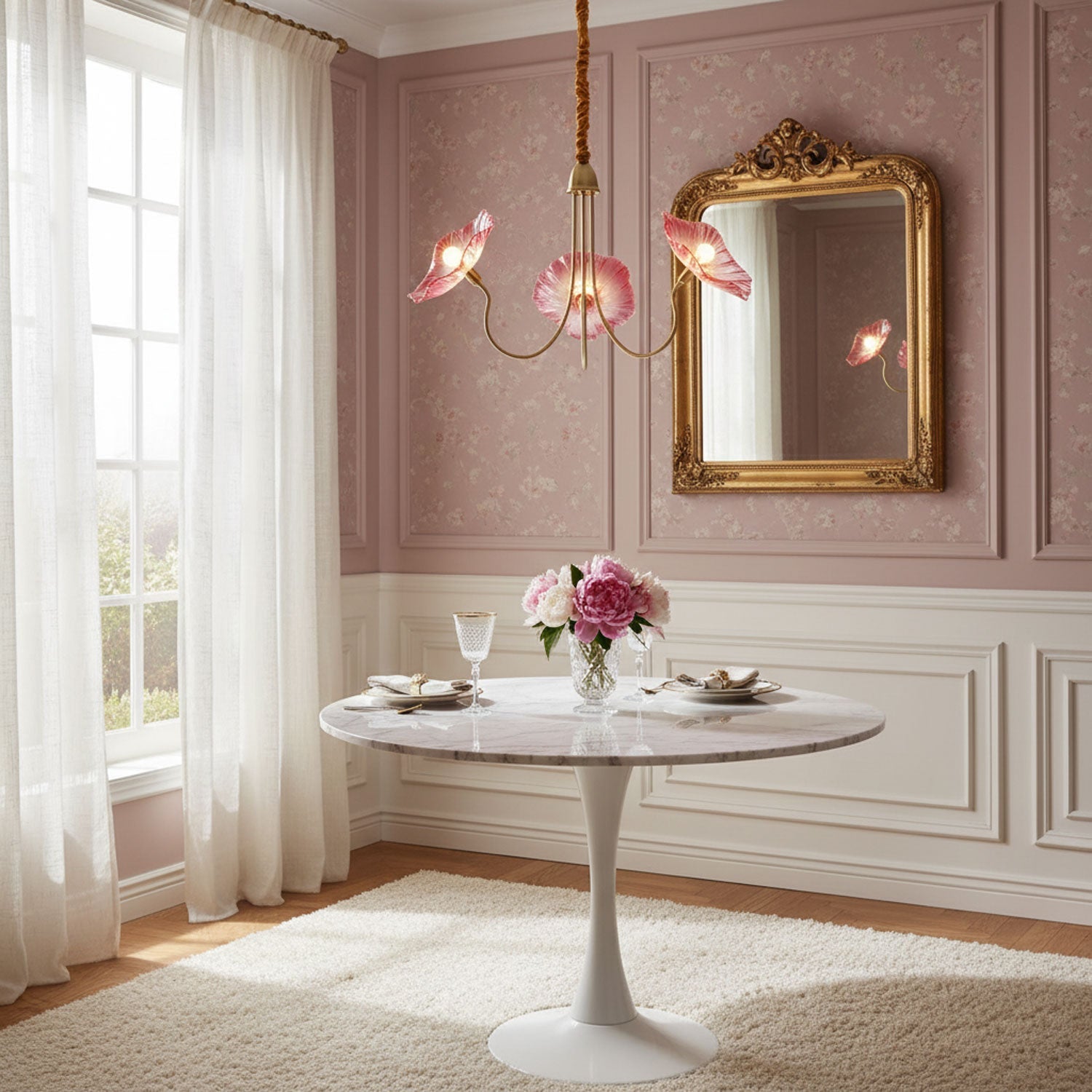 Leaf-Shaped Frosted Glass Chandelier 35.4 in x 21.7 in Gold Indoor Ceiling Lighting Dining Room Living Room | Thomler