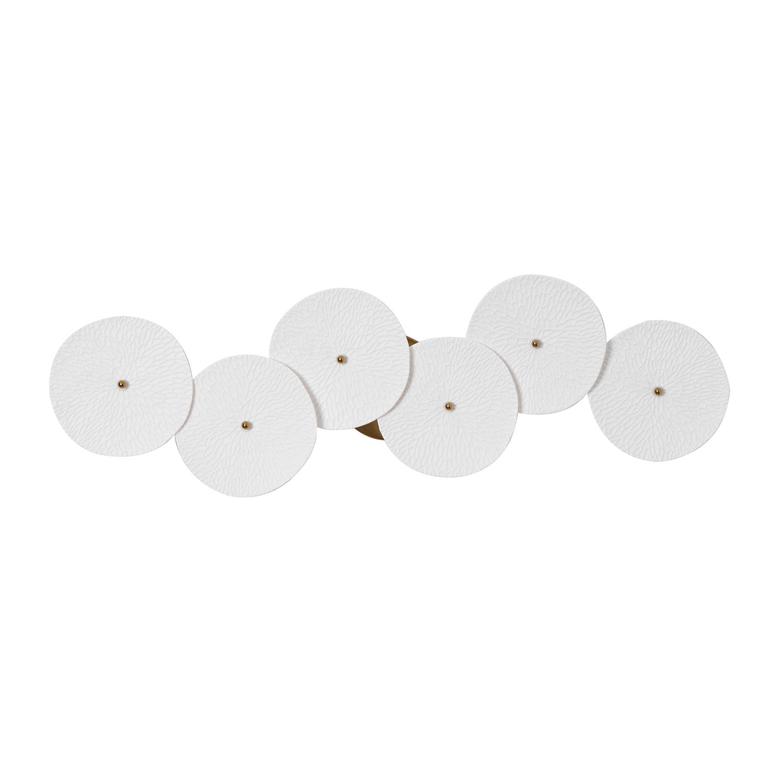 Ceramic Wall Lamp 19.7 in Vertical Lotus Cascade Gold Indoor LED Decorative Lighting | Thomler