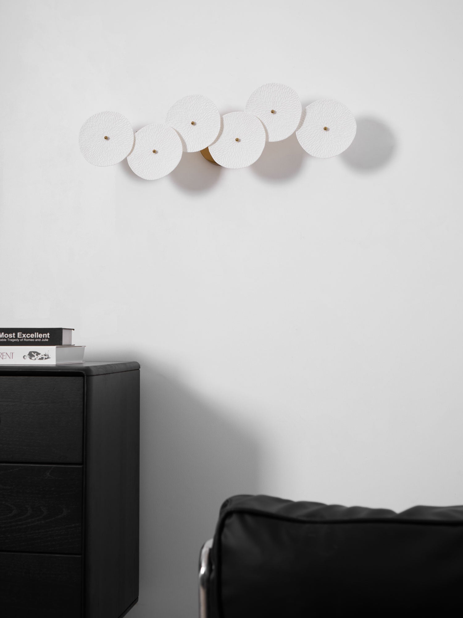 Ceramic Wall Lamp 19.7 in Vertical Lotus Cascade Gold Indoor LED Decorative Lighting | Thomler