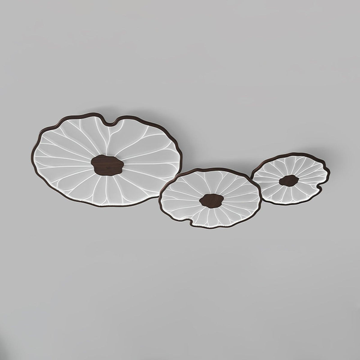 Organic Leaf-Inspired LED Ceiling Light with Wood-Grain Finish for Living Room & Bedroom | Thomler