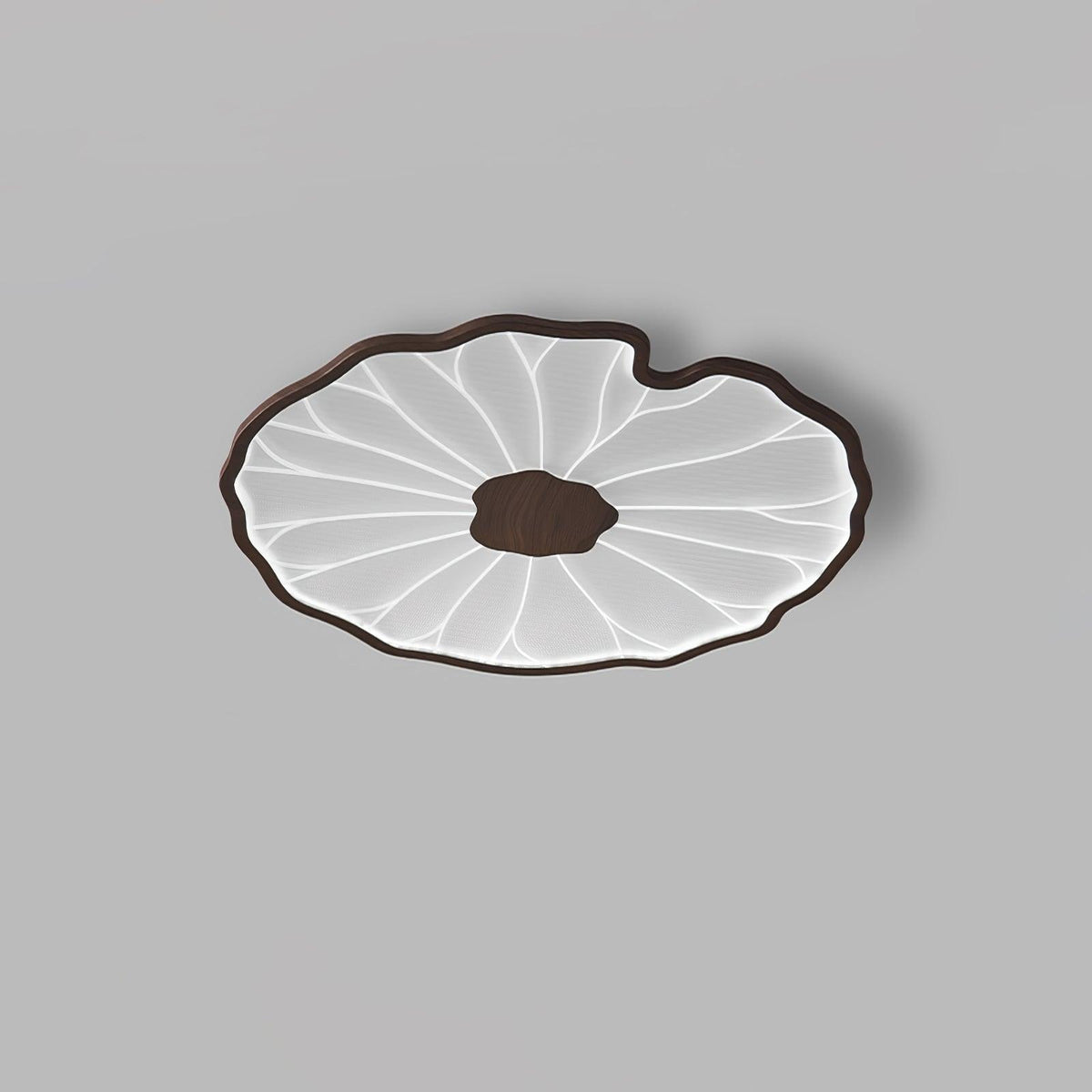 Flush Mount LED Ceiling Light with Wood Grain Finish for Low Ceilings, Living Room, Bedroom | Thomler