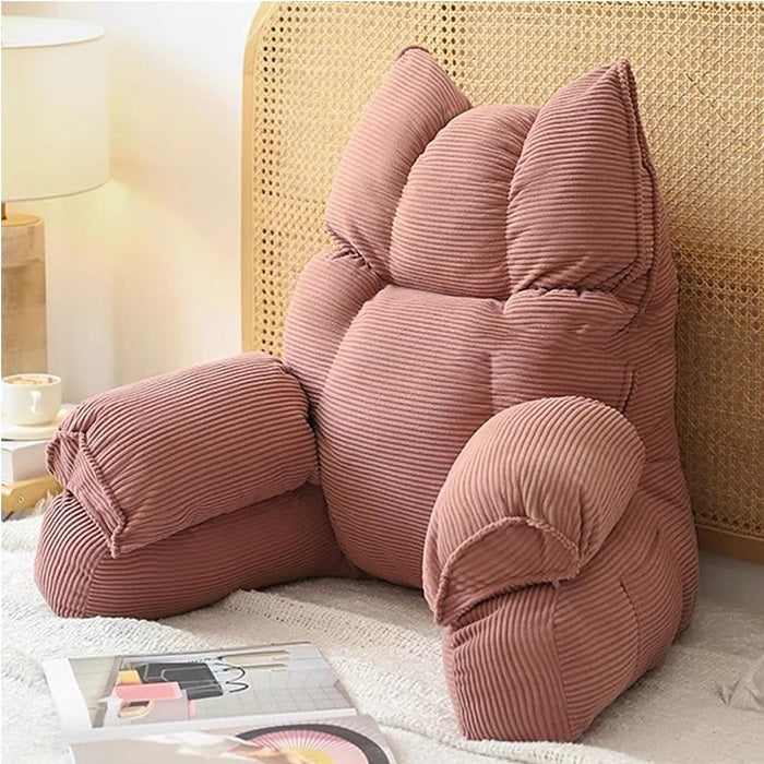 Reading Pillow with Arms Memory Foam Back Support for Bed Gaming Chair Rest Lounge Cushion Adult Backrest Seated Position Dorm Room | Thomler