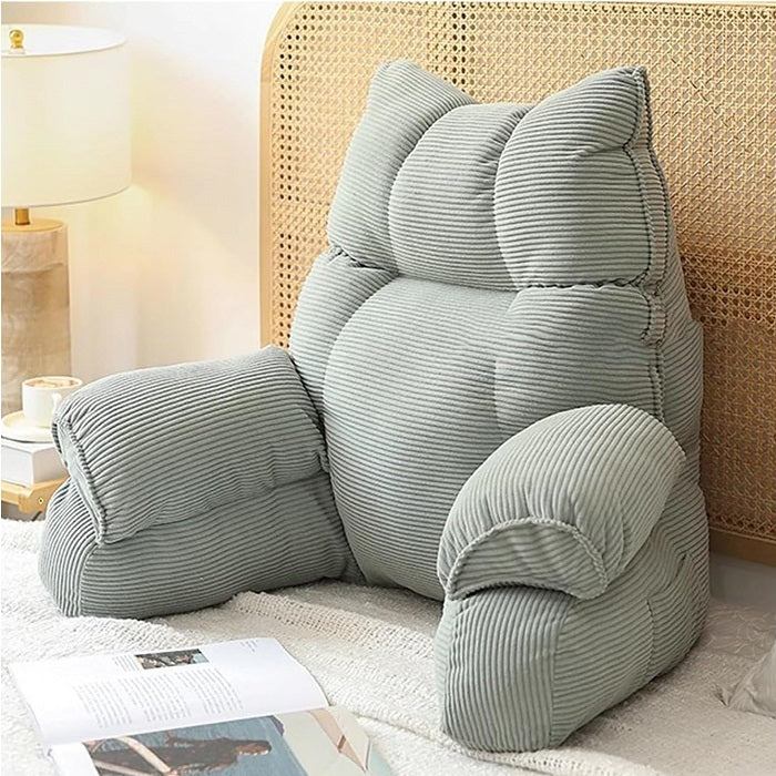 Reading Pillow with Arms Memory Foam Back Support for Bed Gaming Chair Rest Lounge Cushion Adult Backrest Seated Position Dorm Room | Thomler
