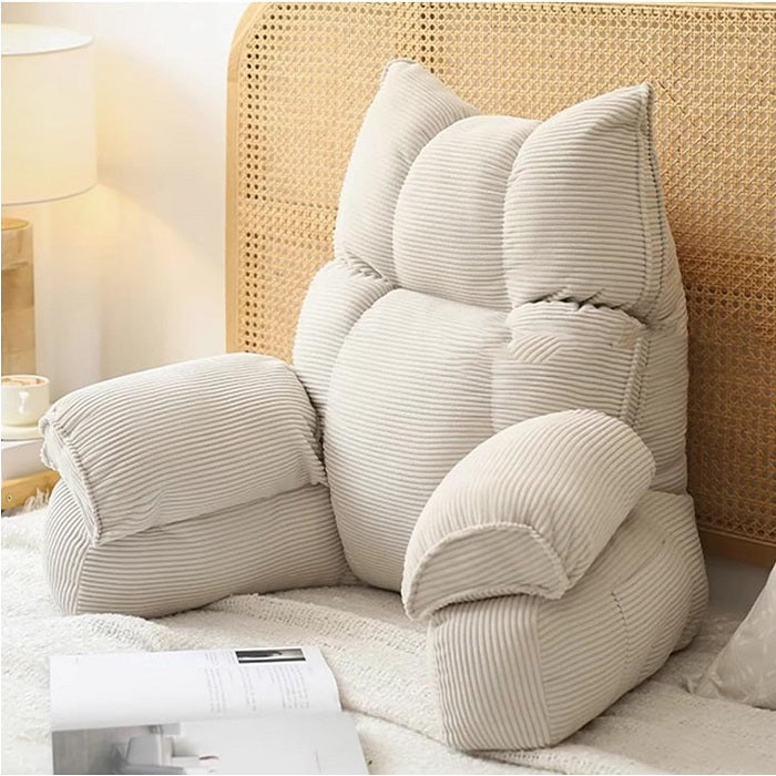 Reading Pillow with Arms Memory Foam Back Support for Bed Gaming Chair Rest Lounge Cushion Adult Backrest Seated Position Dorm Room | Thomler