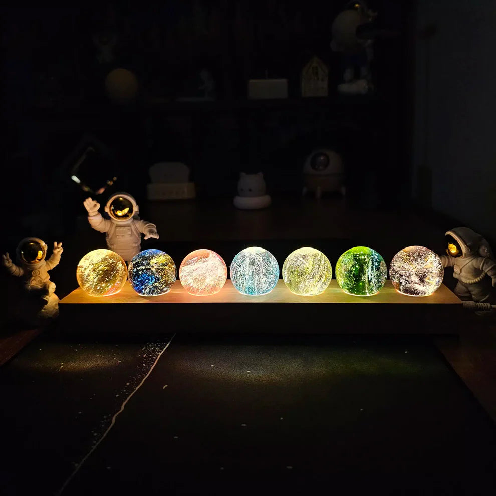 Tafellamp Kristal Bol Sfeerverlichting Decoratief Transparant Design | Sansoti