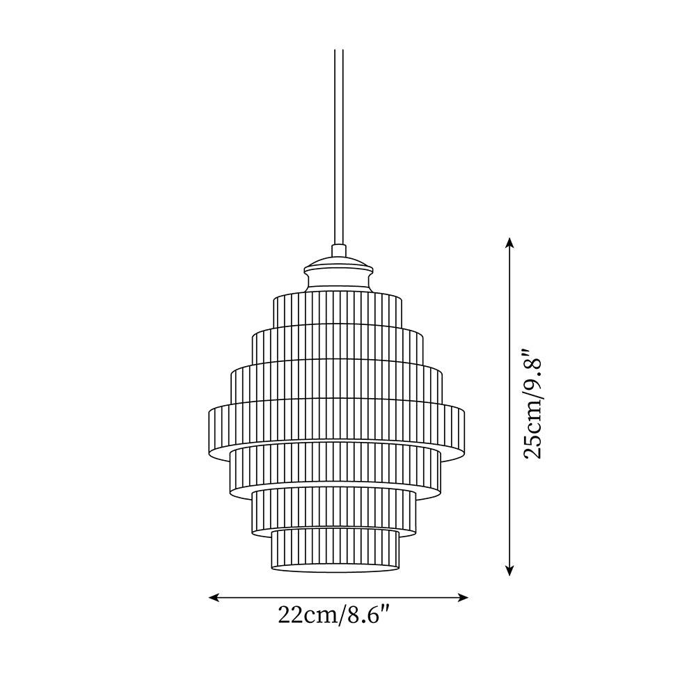 Pendant Light Glass Multi-Tier 9.8 in Amber or Smoke Gray Living Room Dining Area Modern Chandelier Ceiling Lamp | Thomler