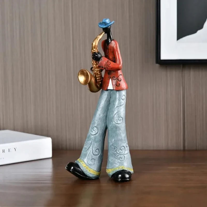 Jazz Musician Resin Sculpture Set – Abstract Band Figurines for Living Room & Shelf Décor | Thomler
