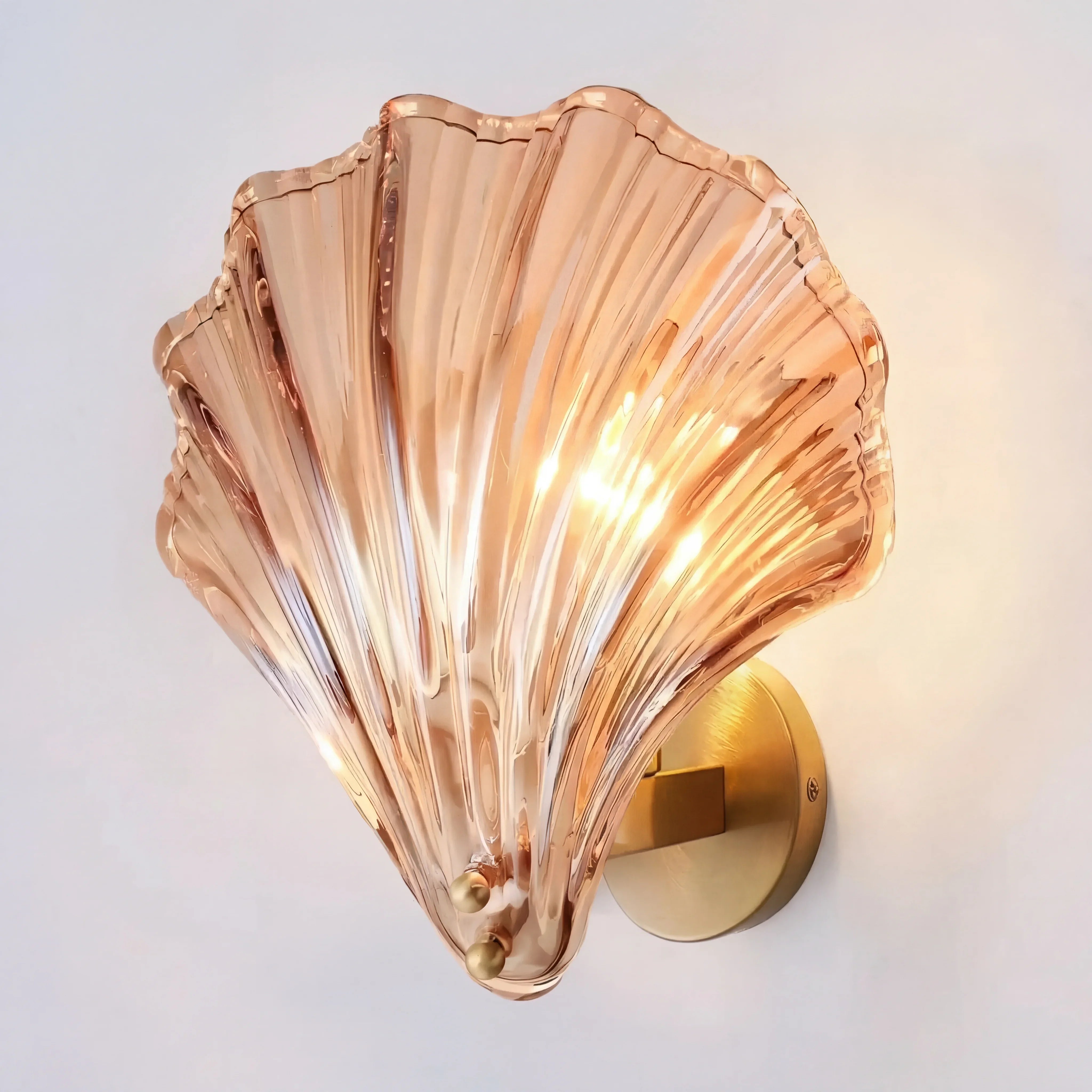 Wall Lamp Glass Shell 10 in Soft Ambient Bedroom Bathroom Stair Lighting Modern Minimalist Decor | Thomler