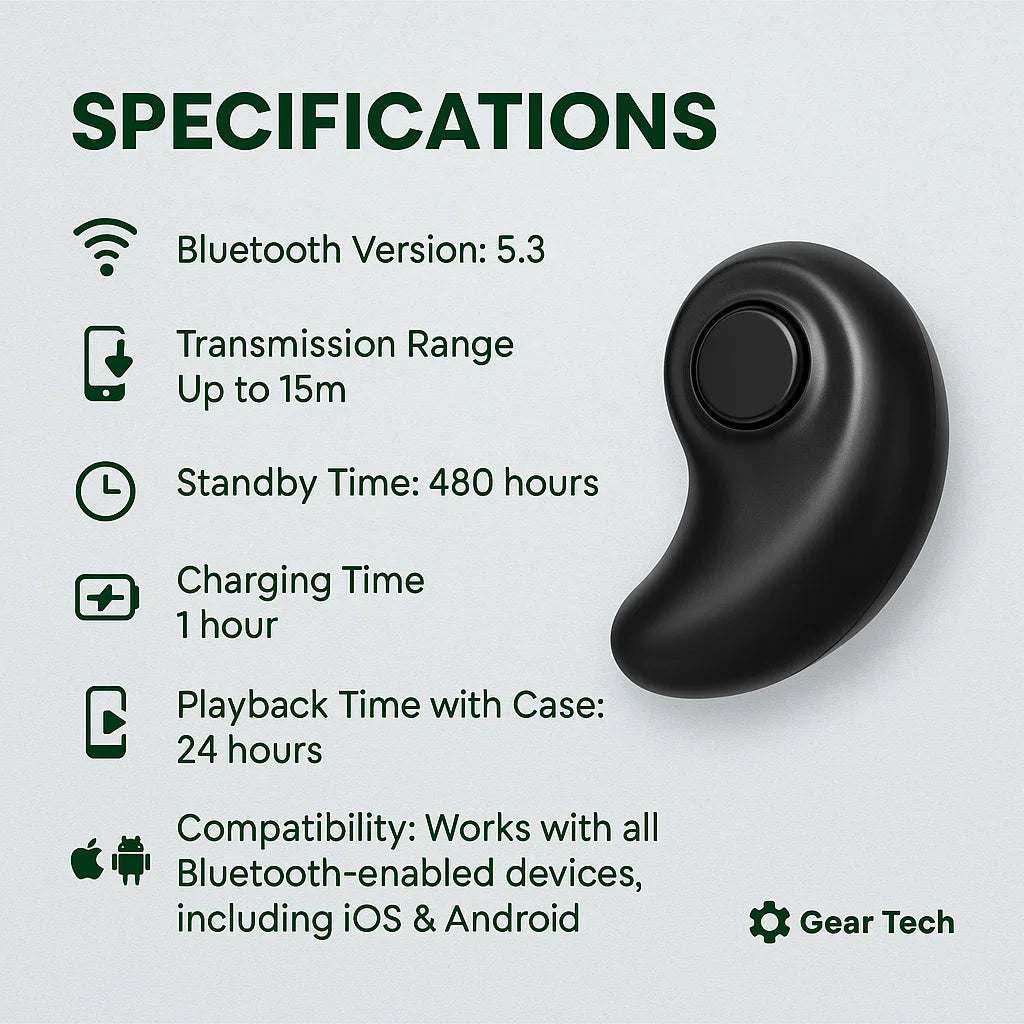 Sleep Earbuds for Side Sleepers – Ultra-Thin Wireless Bluetooth Headphones for Restful Sleep, Workouts & Relaxation | Thomler