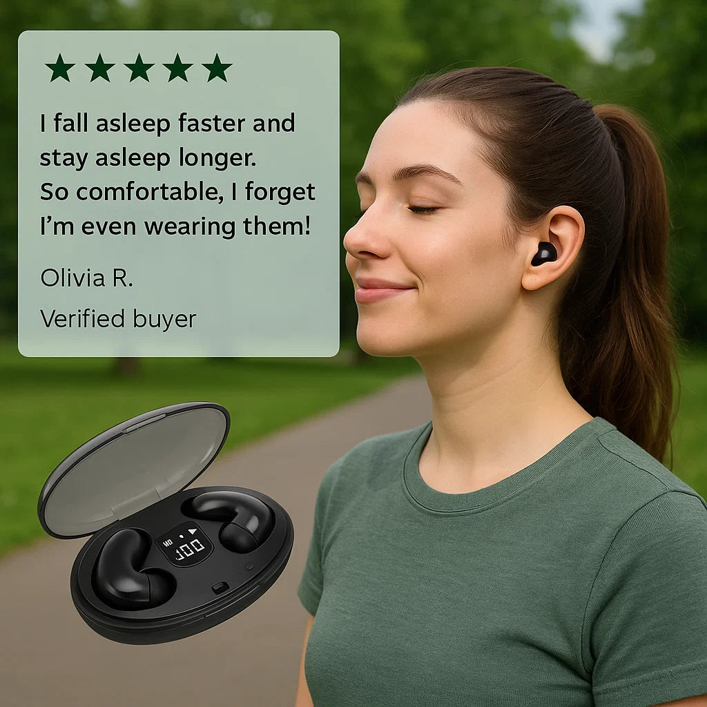 Sleep Earbuds for Side Sleepers – Ultra-Thin Wireless Bluetooth Headphones for Restful Sleep, Workouts & Relaxation | Thomler