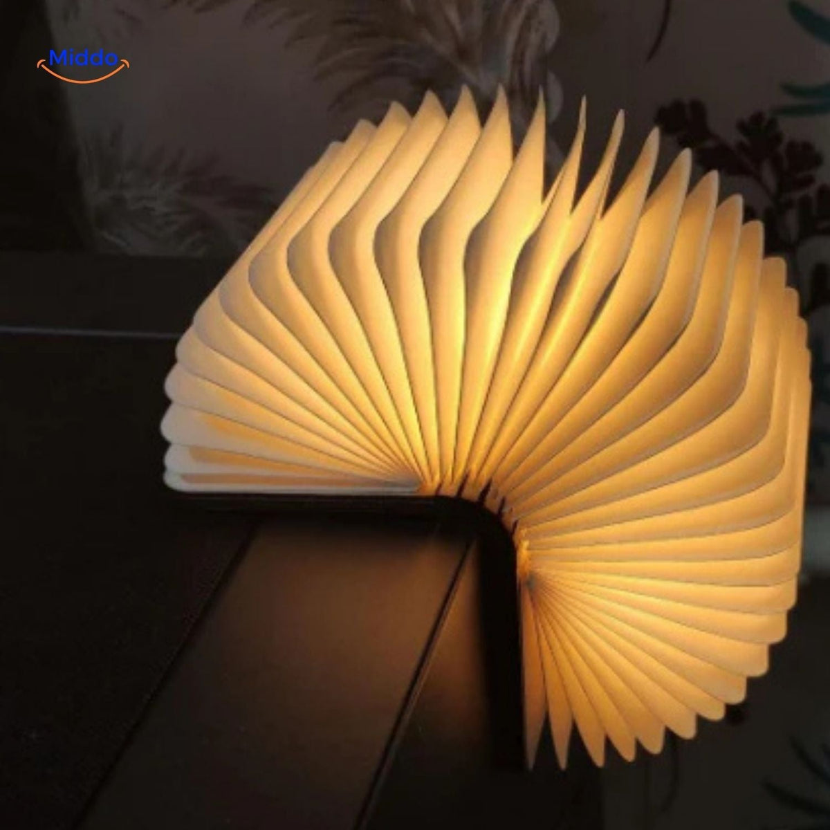 Adjustable Wood-Grain LED Desk Lamp with 3 Light Modes & Foldable Design for Home Office Reading & Bedside | Thomler